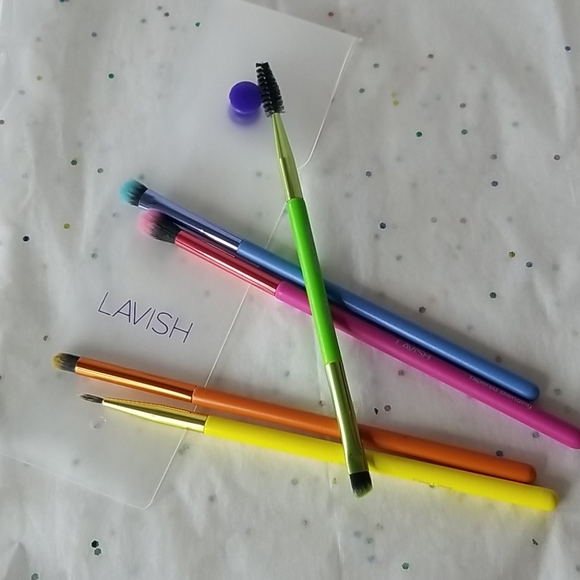 Lavish 5 piece Neon Eye Brush Collection - Picture 1 of 1
